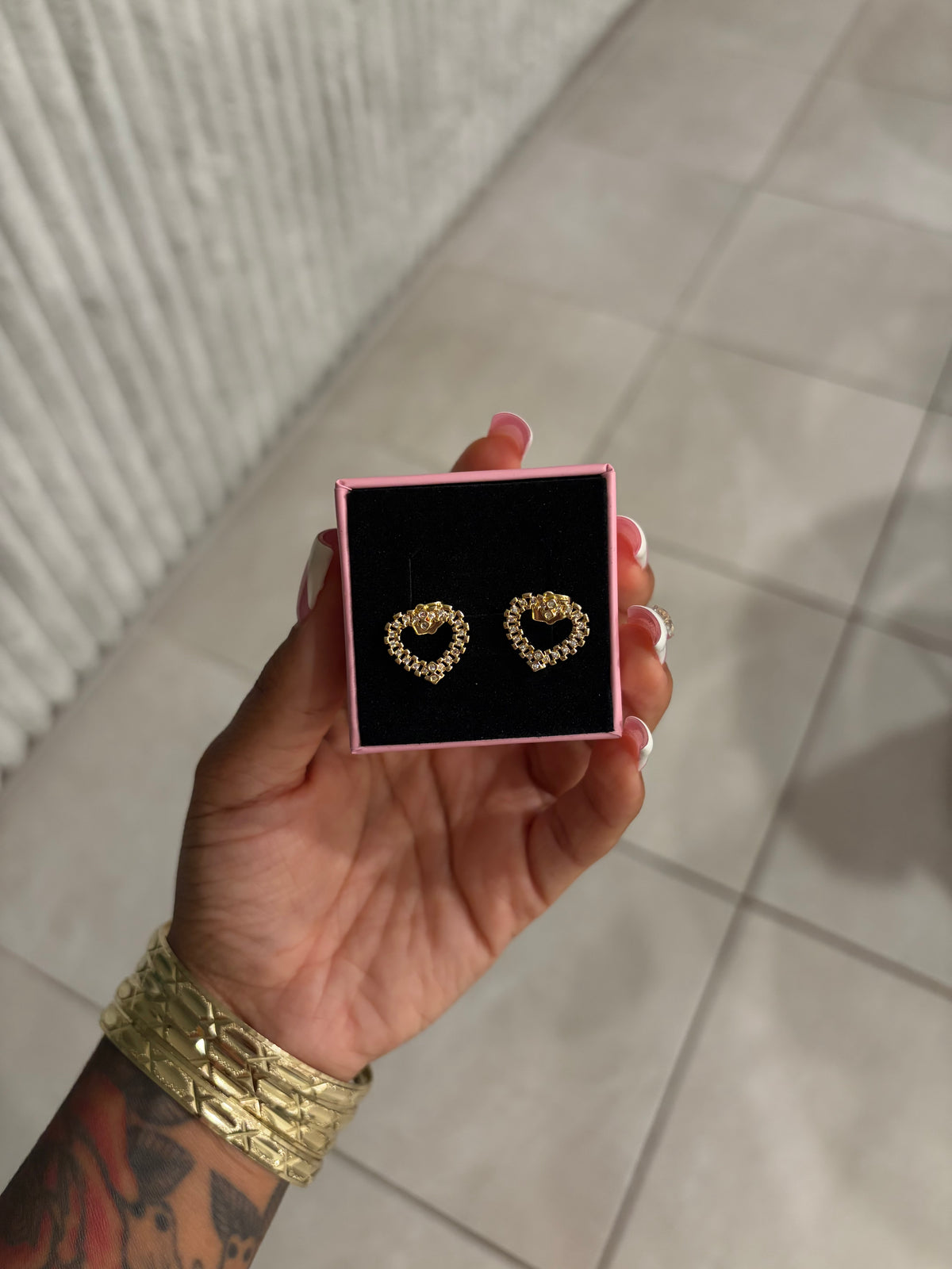 Heart Stud Earrings