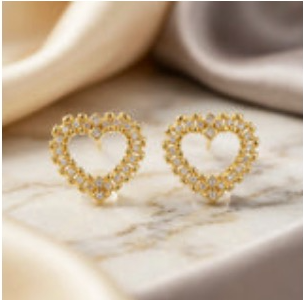 Heart Stud Earrings